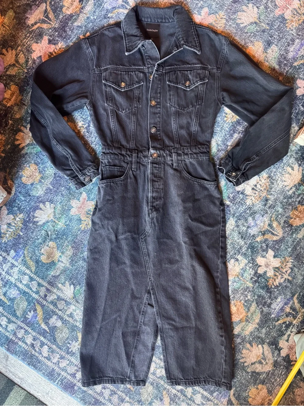 Favorite Daughter Dark Indigo Denim Midi Dress - Size 26